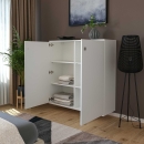 Kommode hängend | hoch | zwei Türen und Mittelwand | variable Einlegeböden