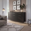 Kommode hängend | mittelhoch | drei Schubladen | drei Türen | variable Einlegeböden