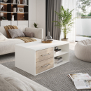 Couchtisch mit Stauraum | rechteckig | mit Schubladen und Fach