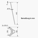 Couchtisch | auf schwarzen Hairpin-Tischbeinen aus Metall