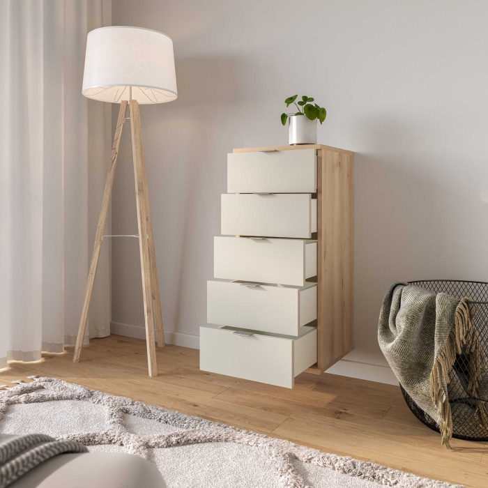 Kommode hängend | schmal | fünf Schubladen