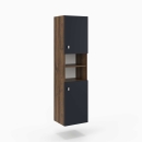 Hängeschrank | mit offenem Fach | hoch | schmal | eine Tür | variable Einlegeböden