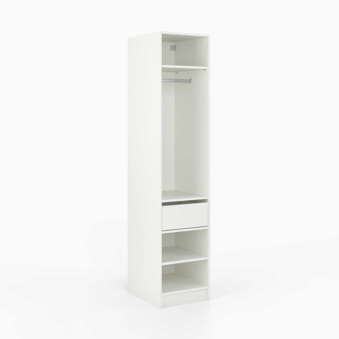 kleiderschrank-offen-schmal-eine-mittelschublade-kleiderstange