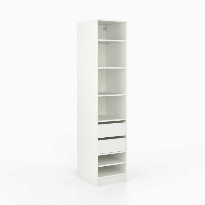 kleiderschrank-offen-schmal-zwei-mittelschubladen-einlegeboeden kleiderschrank-offen-schmal-zwei-mittelschubladen-einlegeboeden