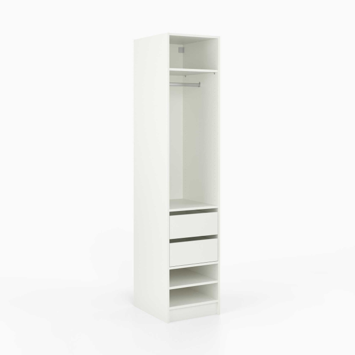 kleiderschrank-offen-schmal-zwei-mittelschubladen-kleiderstange kleiderschrank-offen-schmal-zwei-mittelschubladen-kleiderstange