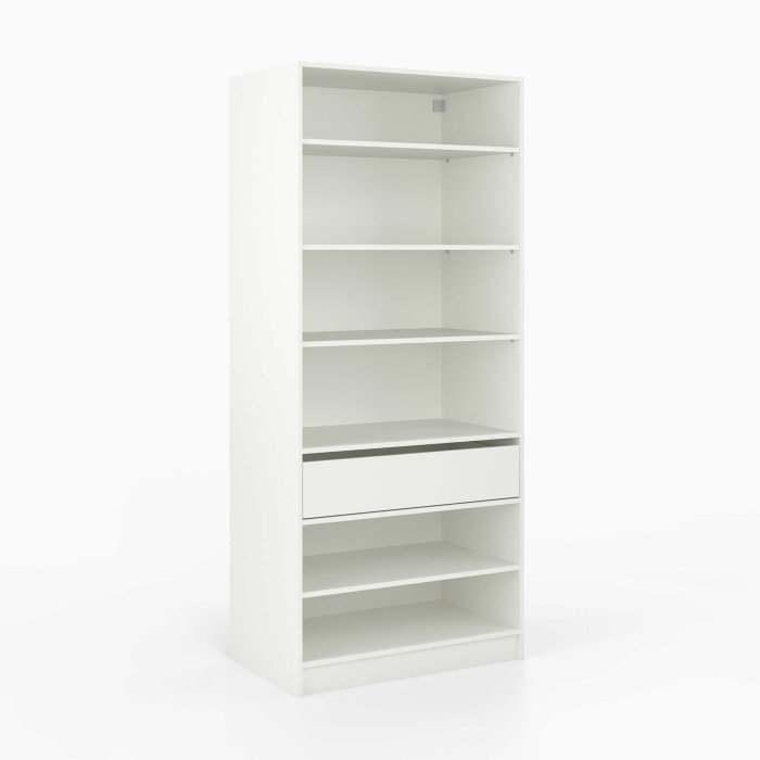 Kleiderschrank offen | breit | mit einer Mittelschublade...