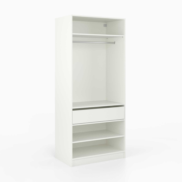 Kleiderschrank offen| breit | mit einer Mittelschublade...