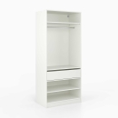 Kleiderschrank offen| breit | mit einer Mittelschublade und Kleiderstange