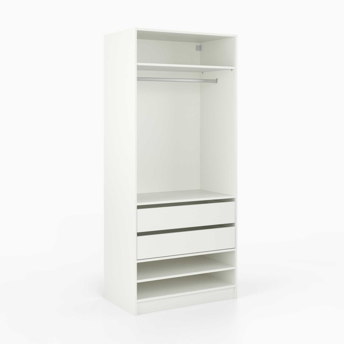 kleiderschrank-offen-breit-zwei-mittelschubladen-kleiderstange kleiderschrank-offen-breit-zwei-mittelschubladen-kleiderstange