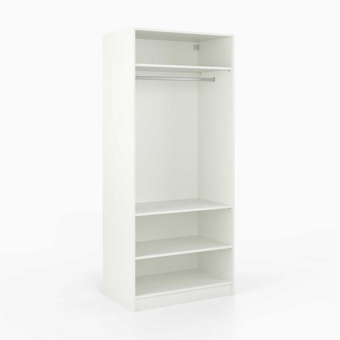 Kleiderschrank offen | breit | eine Kleiderstange und...