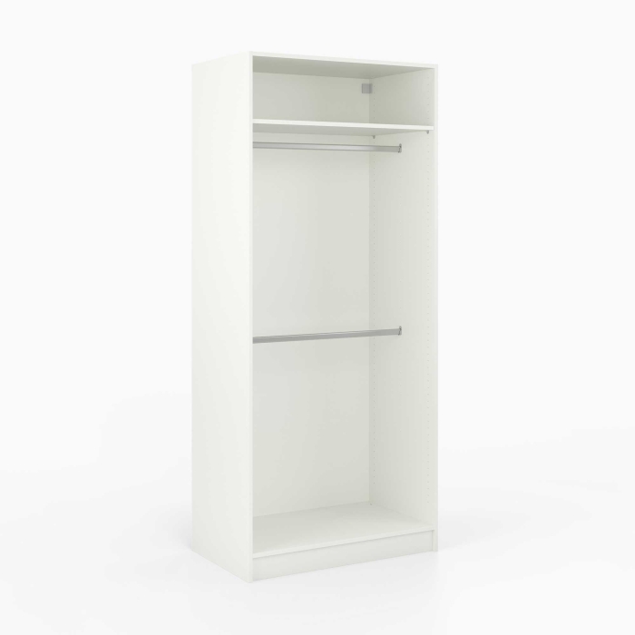Kleiderschrank offen| breit | zwei Kleiderstangen und...