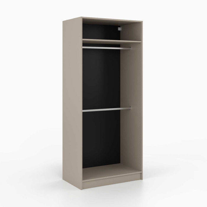 Kleiderschrank offen| breit | zwei Kleiderstangen und...