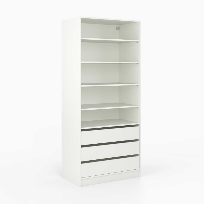 Kleiderschrank offen | breit | mit drei Schubladen und...