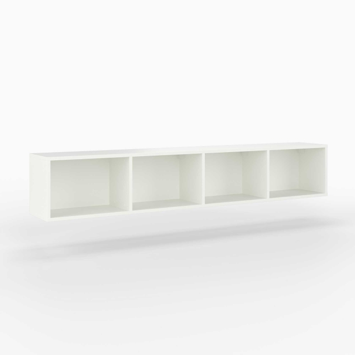 Wandregal | niedrig | breit | vier Fächer | variable...