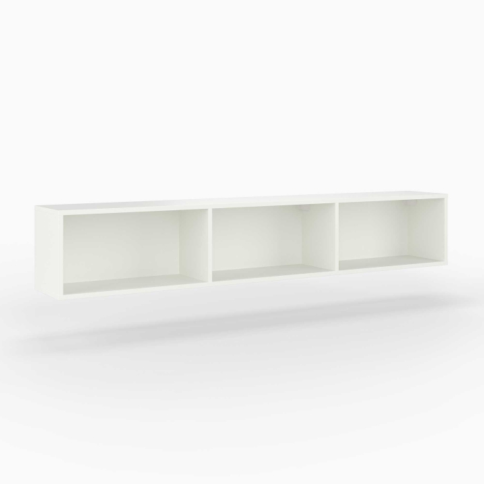 Wandregal | niedrig | breit | drei Fächer | variable...