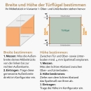 Türflügel | Einzeltür | schmal | mit Topfbändern und Griff